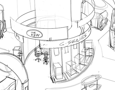 展臺設(shè)計(jì)，展臺設(shè)計(jì)草圖，展臺