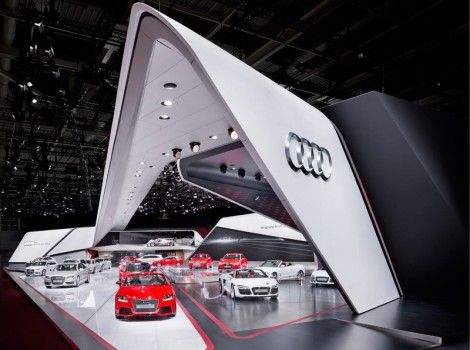 奧迪展臺，奧迪展臺設計，奧迪